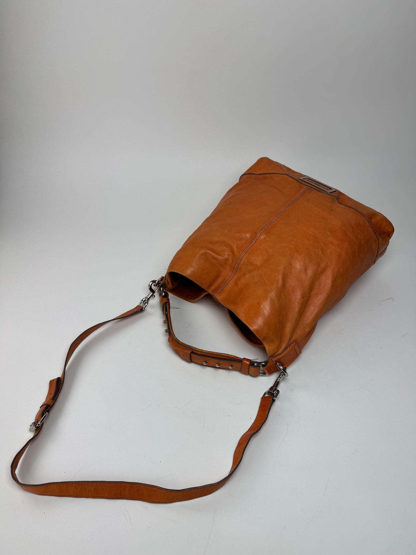 Vintage Givenchy 2Way Leather Handbag Orange