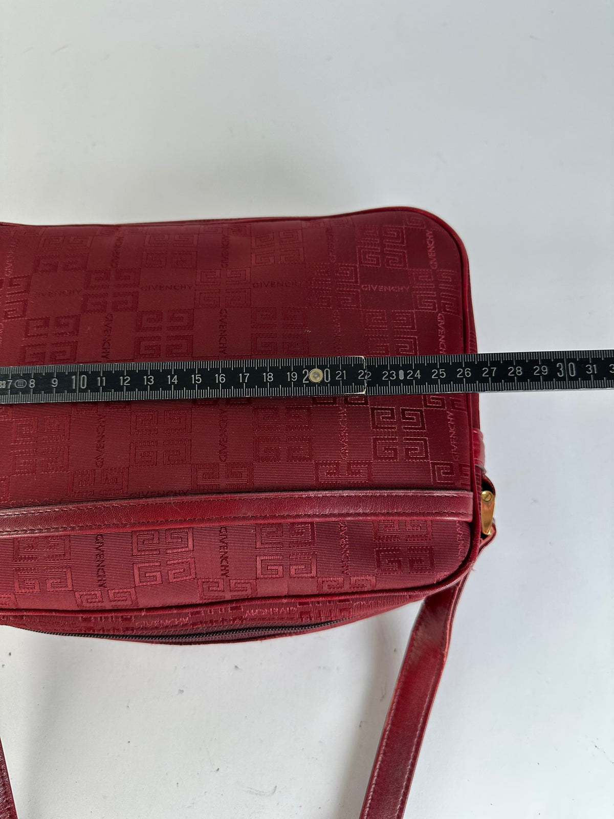 Vintage Givenchy 4G Logo Flap Crossbody Bag Late 1990s Red