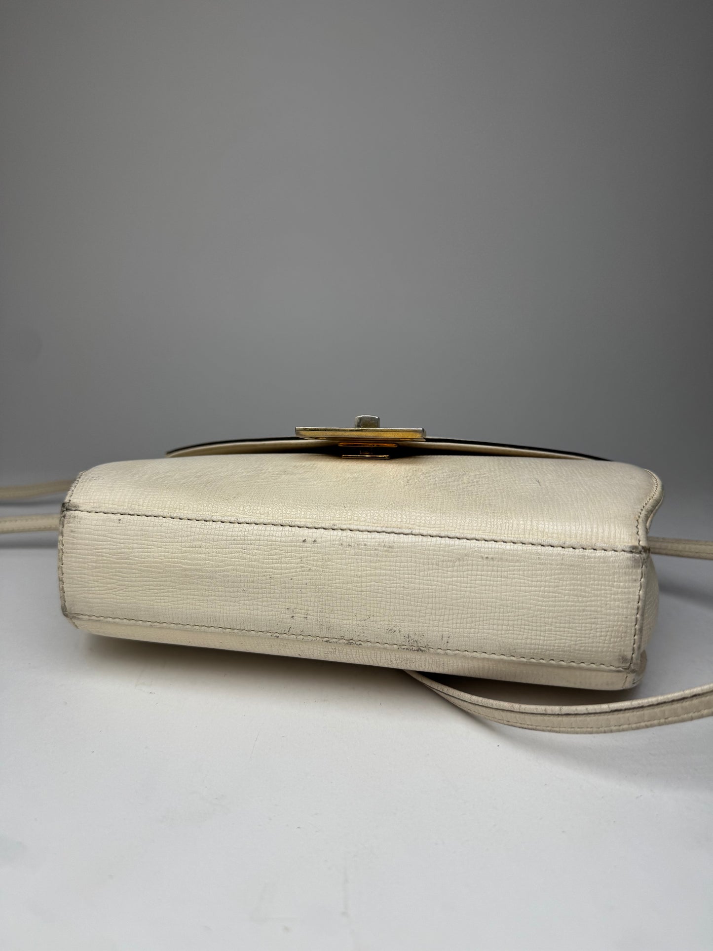 Vintage Givenchy GV3 Leather Crossbody / Shoulder Bag White