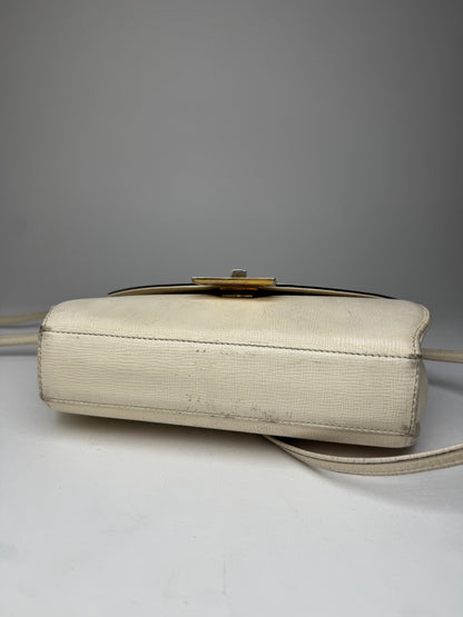 Vintage Givenchy GV3 Leather Crossbody / Shoulder Bag White