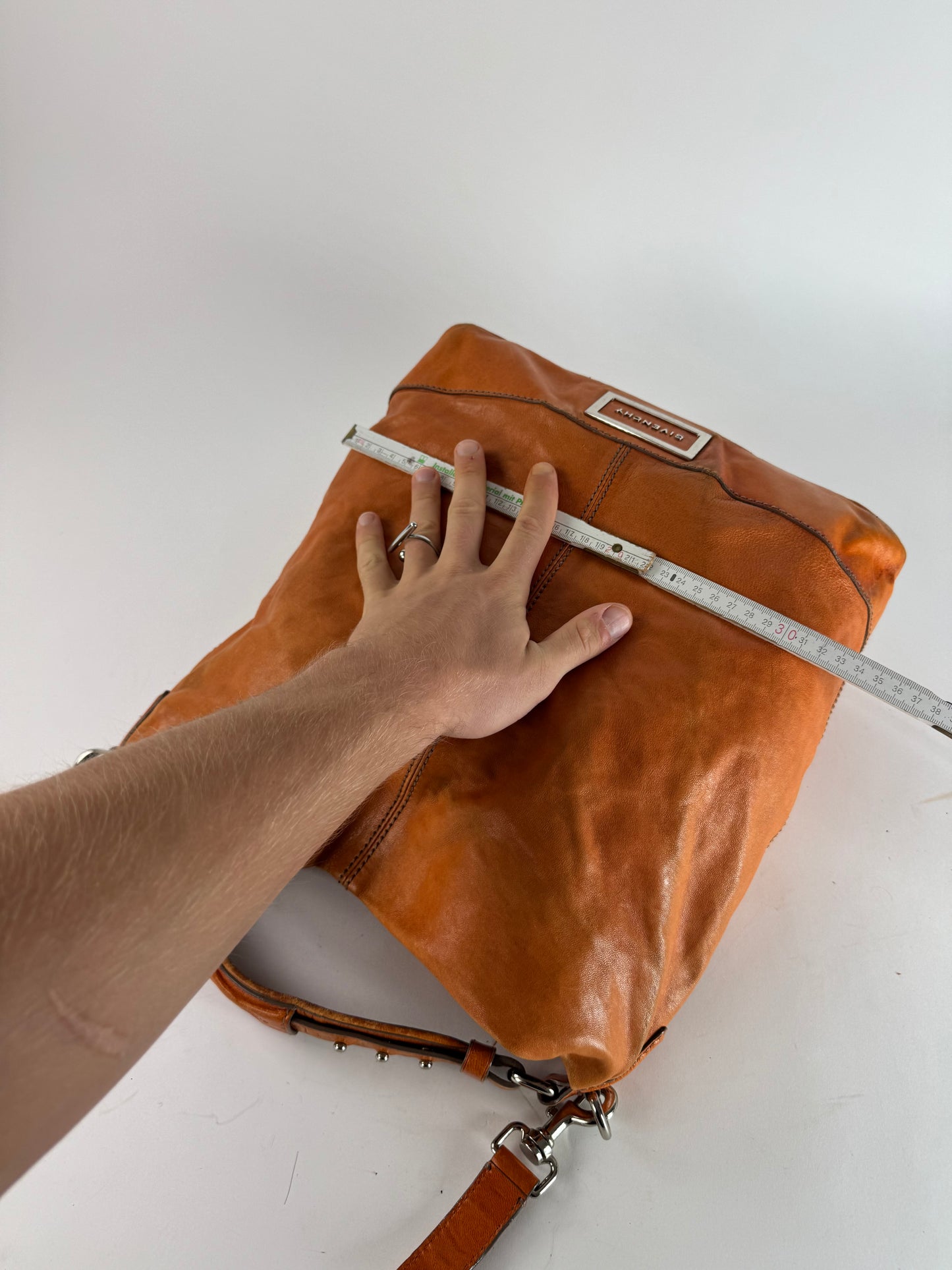 Vintage Givenchy 2Way Leather Handbag Orange