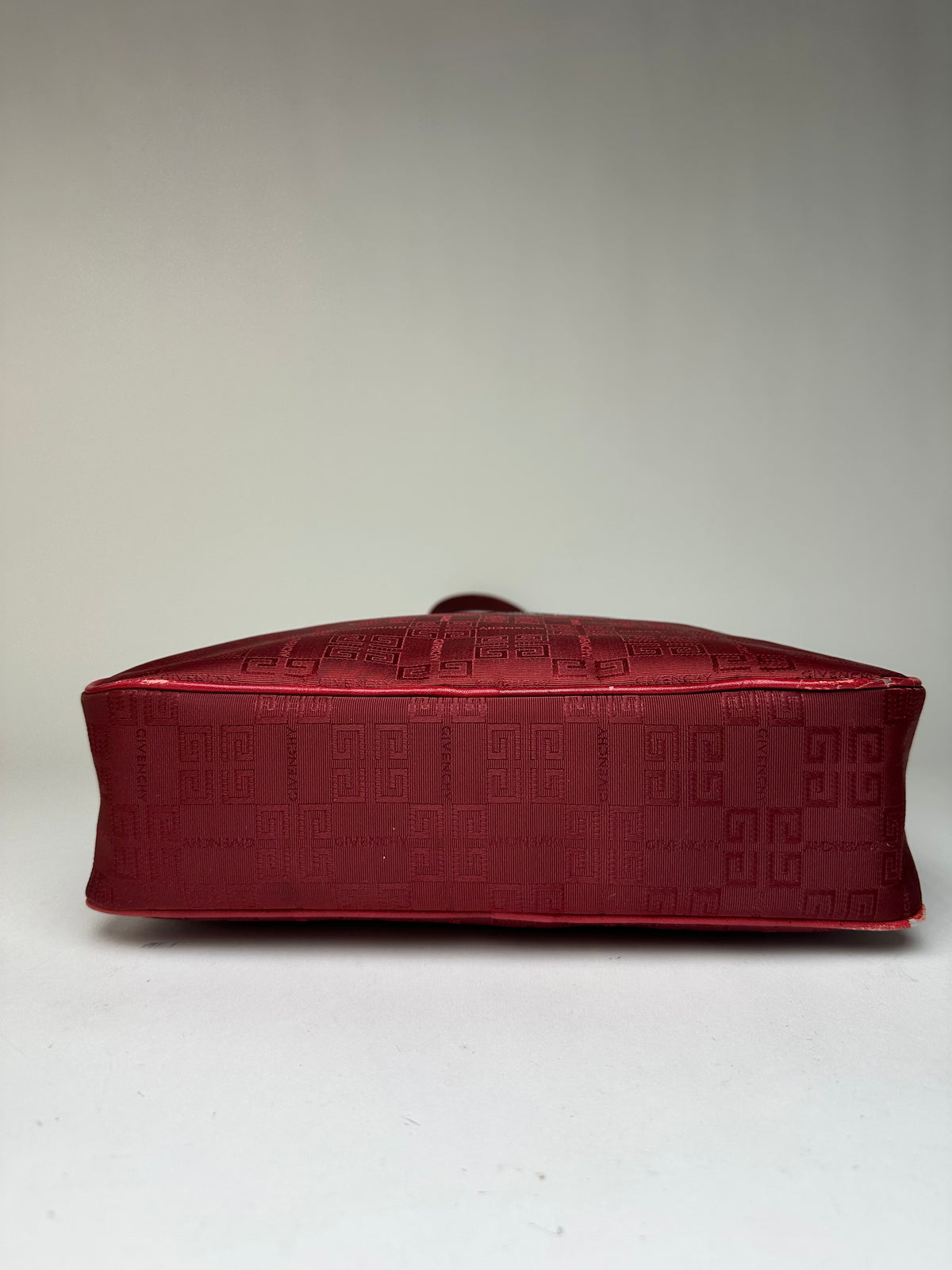 Vintage Givenchy 4G Logo Flap Crossbody Bag Late 1990s Red