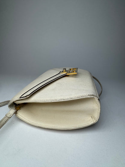 Vintage Givenchy GV3 Leather Crossbody / Shoulder Bag White