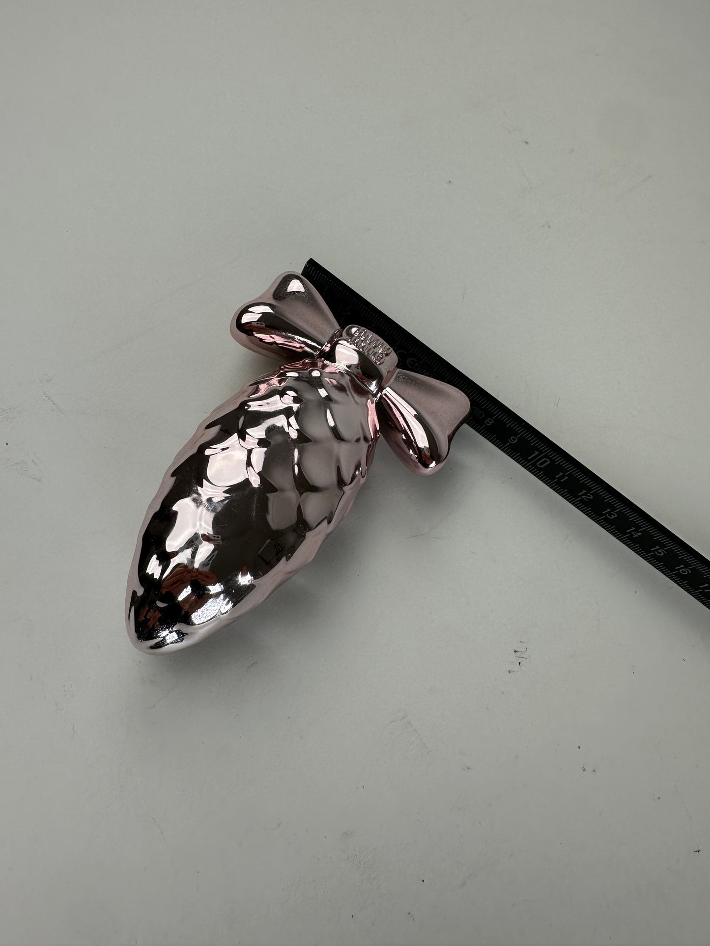 Miu Miu Pink Metal Bow-Shaped Decorative Object