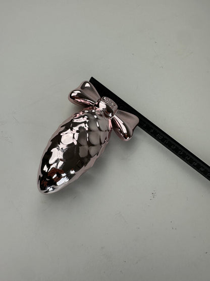 Miu Miu Pink Metal Bow-Shaped Decorative Object