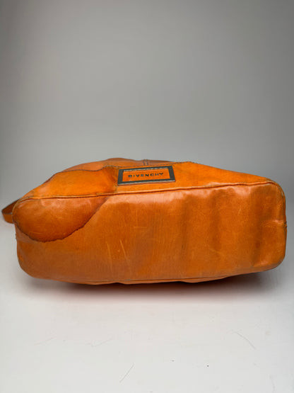 Vintage Givenchy 2Way Leather Handbag Orange