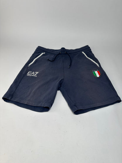 Vintage Armani EA7 Men's Shorts Navy White L