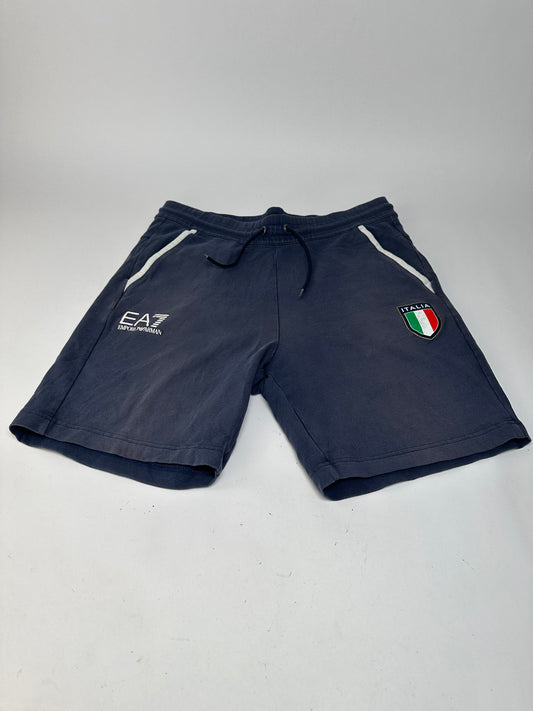 Vintage Armani EA7 Men's Shorts Navy White L