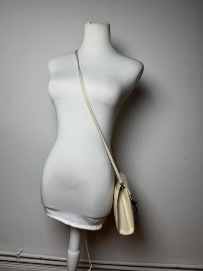 Vintage Givenchy GV3 Leather Crossbody / Shoulder Bag White