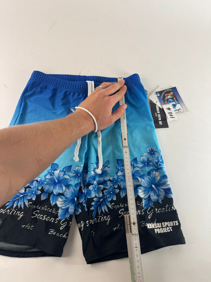 Vintage Kansai Yamamoto Swim Shorts Blue black L