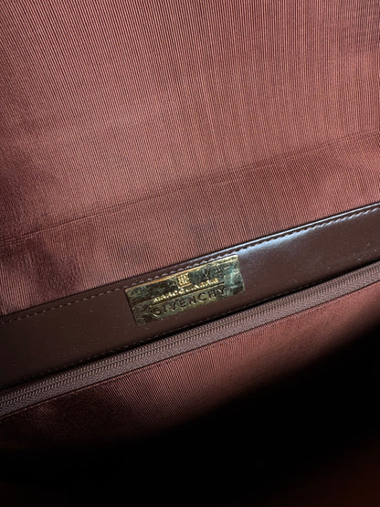 Sac vintage Givenchy 4G en cuir verni marron