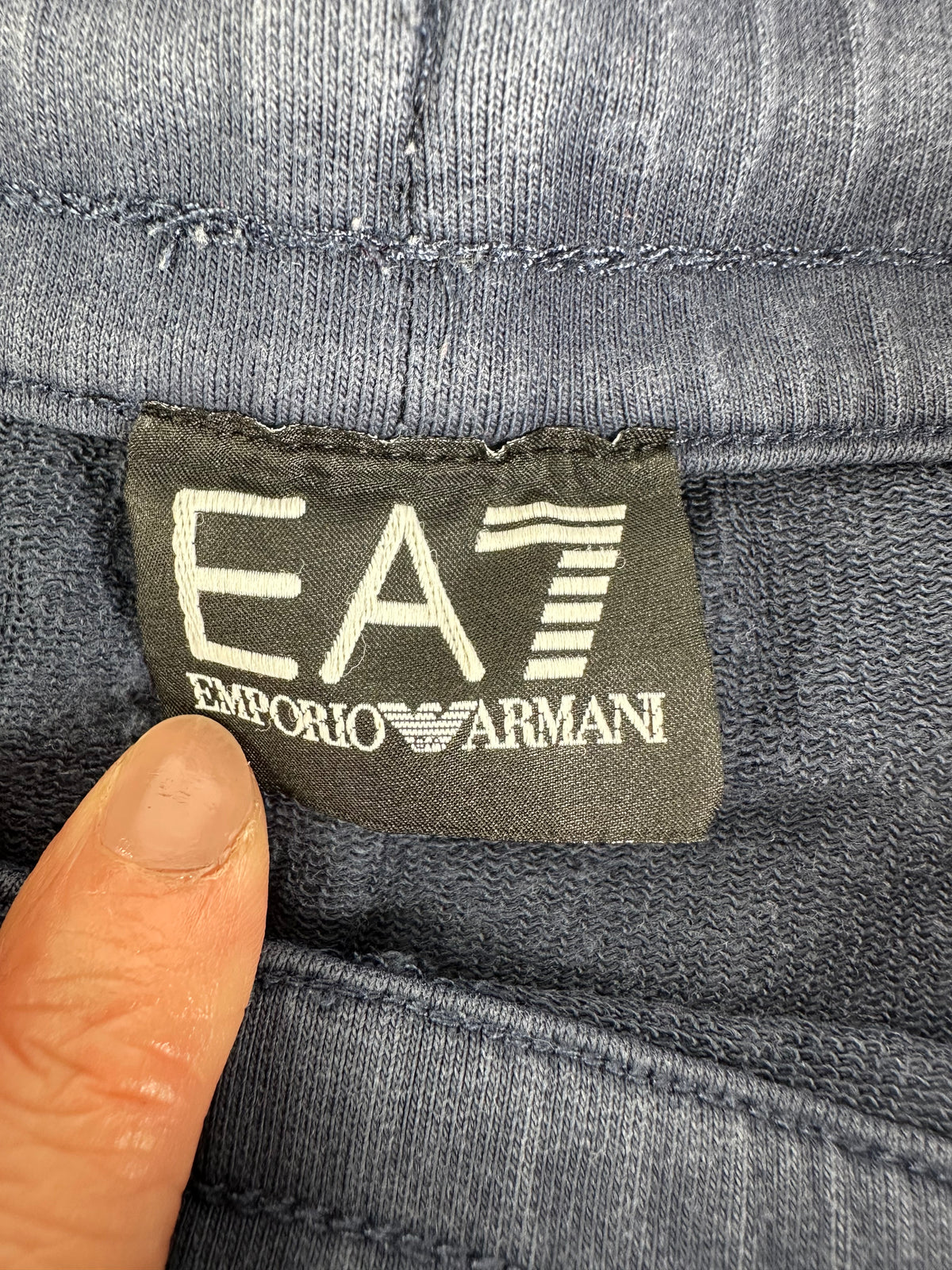 Vintage Armani EA7 Men's Shorts Navy White L