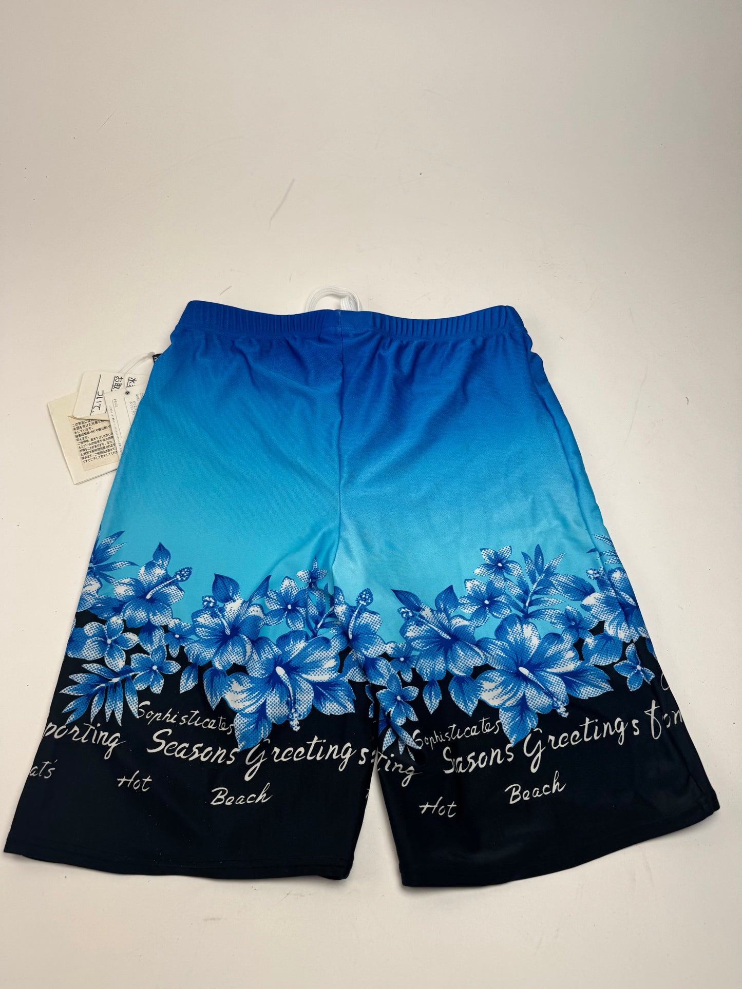 Vintage Kansai Yamamoto Swim Shorts Blue black L