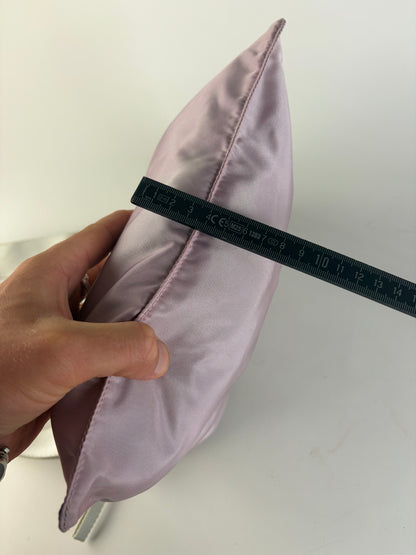 Vintage Prada Nylon Flap Crossbody Bag Light Pink Cream