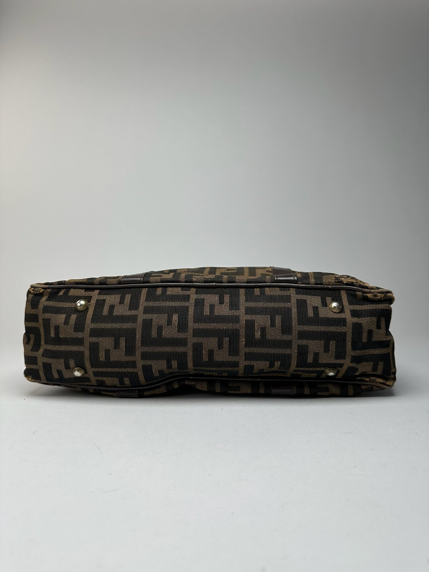 Vintage Fendi Roma Monogram mini Boston bag brown