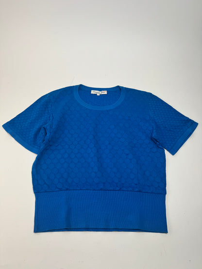 Vintage Dior Short Sleeve Sweater Blue M