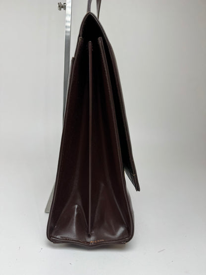 Sac vintage Givenchy 4G en cuir verni marron