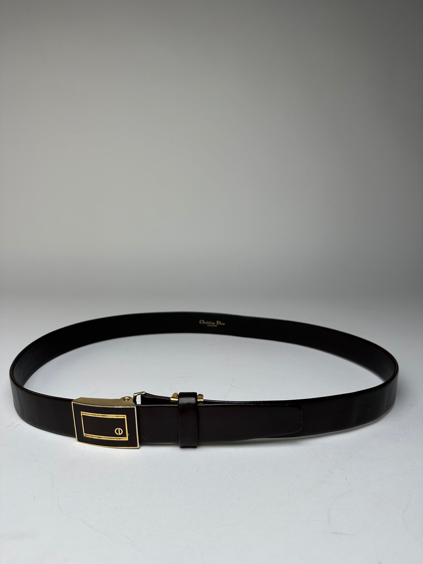 Vintage Dior Leather Belt Brown