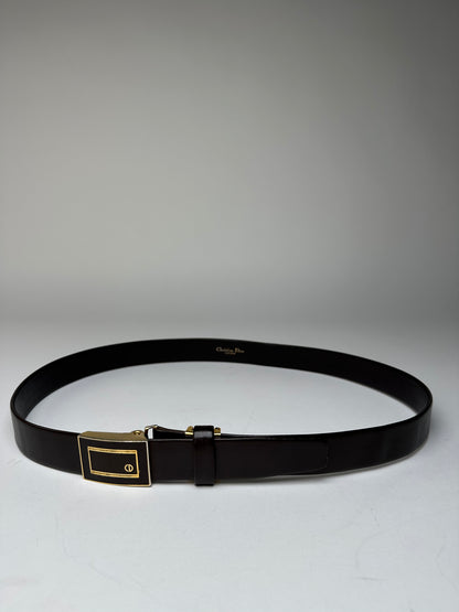 Vintage Dior Leather Belt Brown