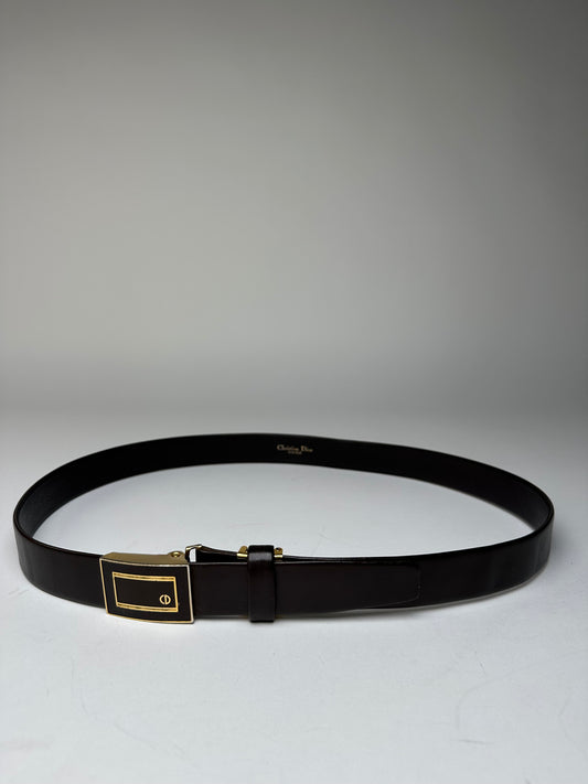 Vintage Dior Leather Belt Brown