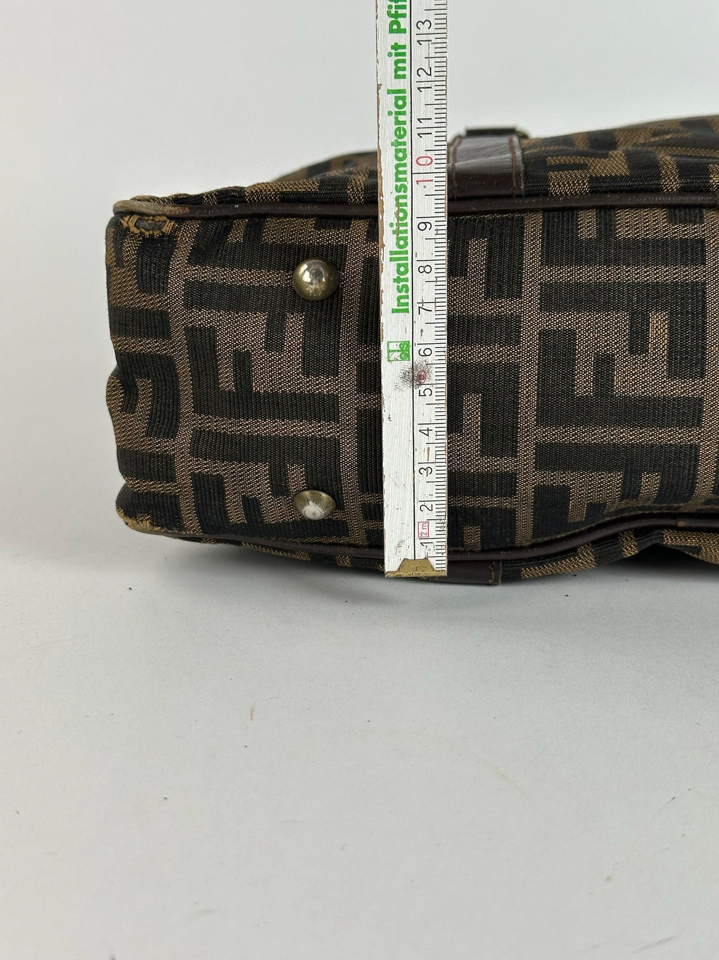 Vintage Fendi Roma Monogram mini Boston bag brown