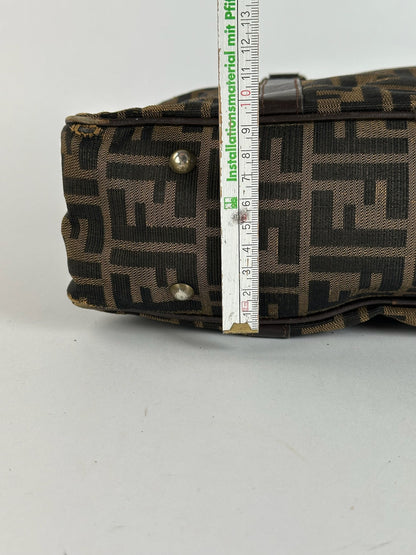 Vintage Fendi Roma Monogram mini Boston bag brown