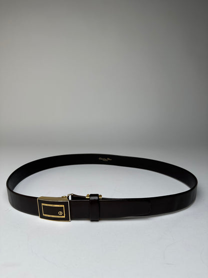 Vintage Dior Leather Belt Brown