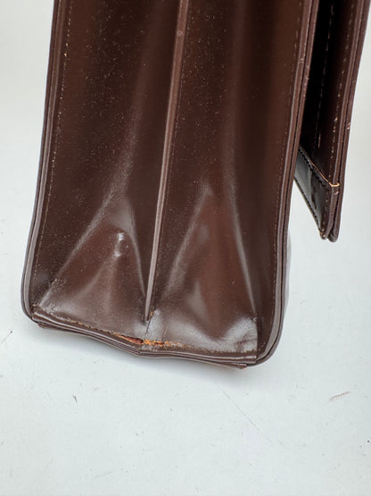 Sac vintage Givenchy 4G en cuir verni marron