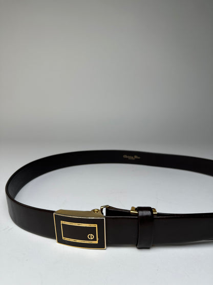 Vintage Dior Leather Belt Brown