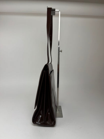 Sac vintage Givenchy 4G en cuir verni marron