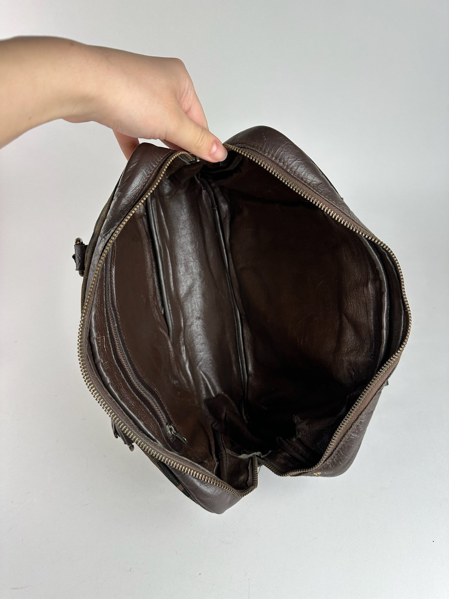 Vintage Fendi Roma Monogram mini Boston bag brown