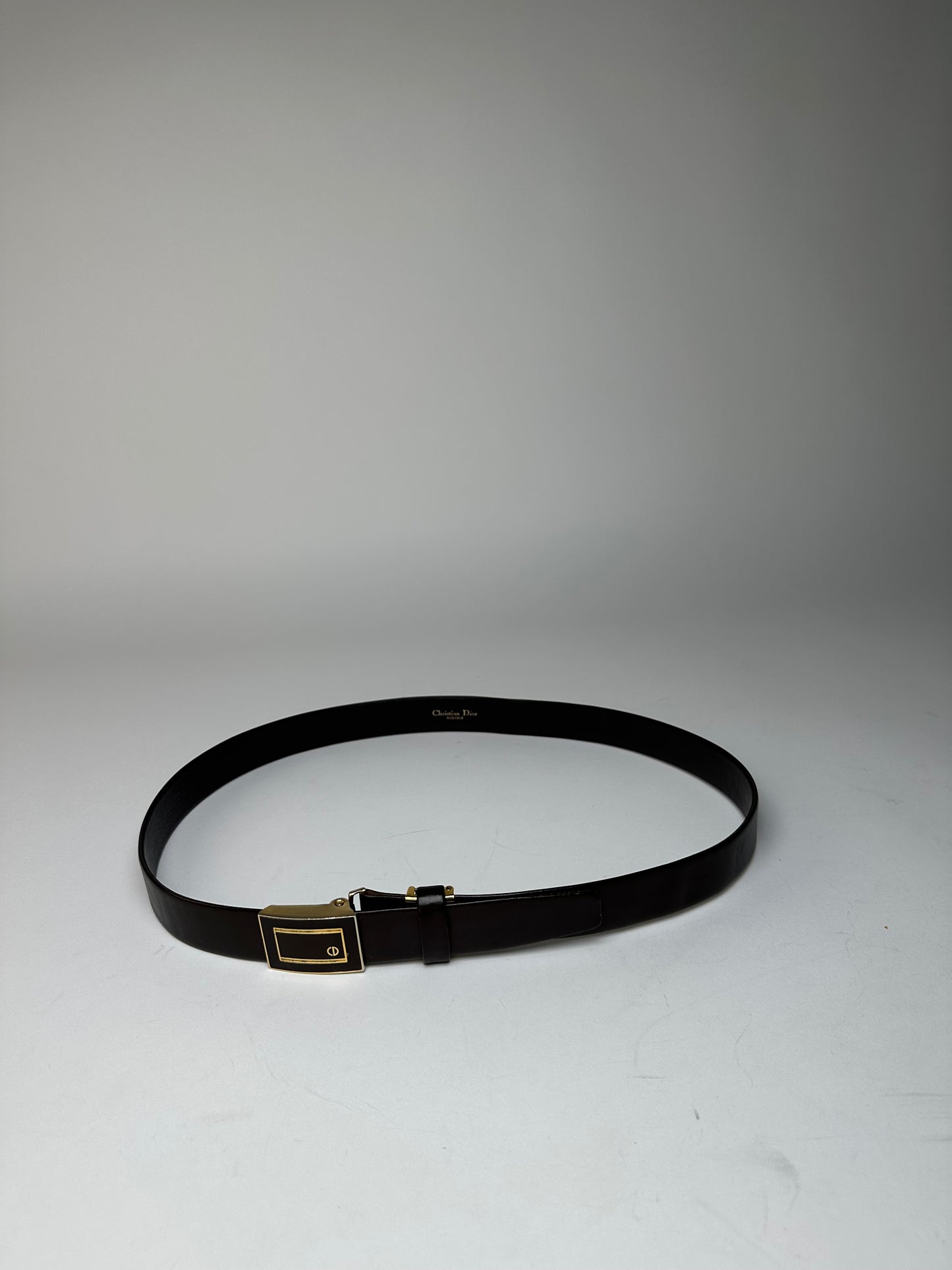 Vintage Dior Leather Belt Brown