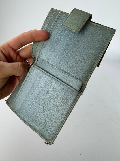 Vintage Gucci monogram wallet brown turquoise