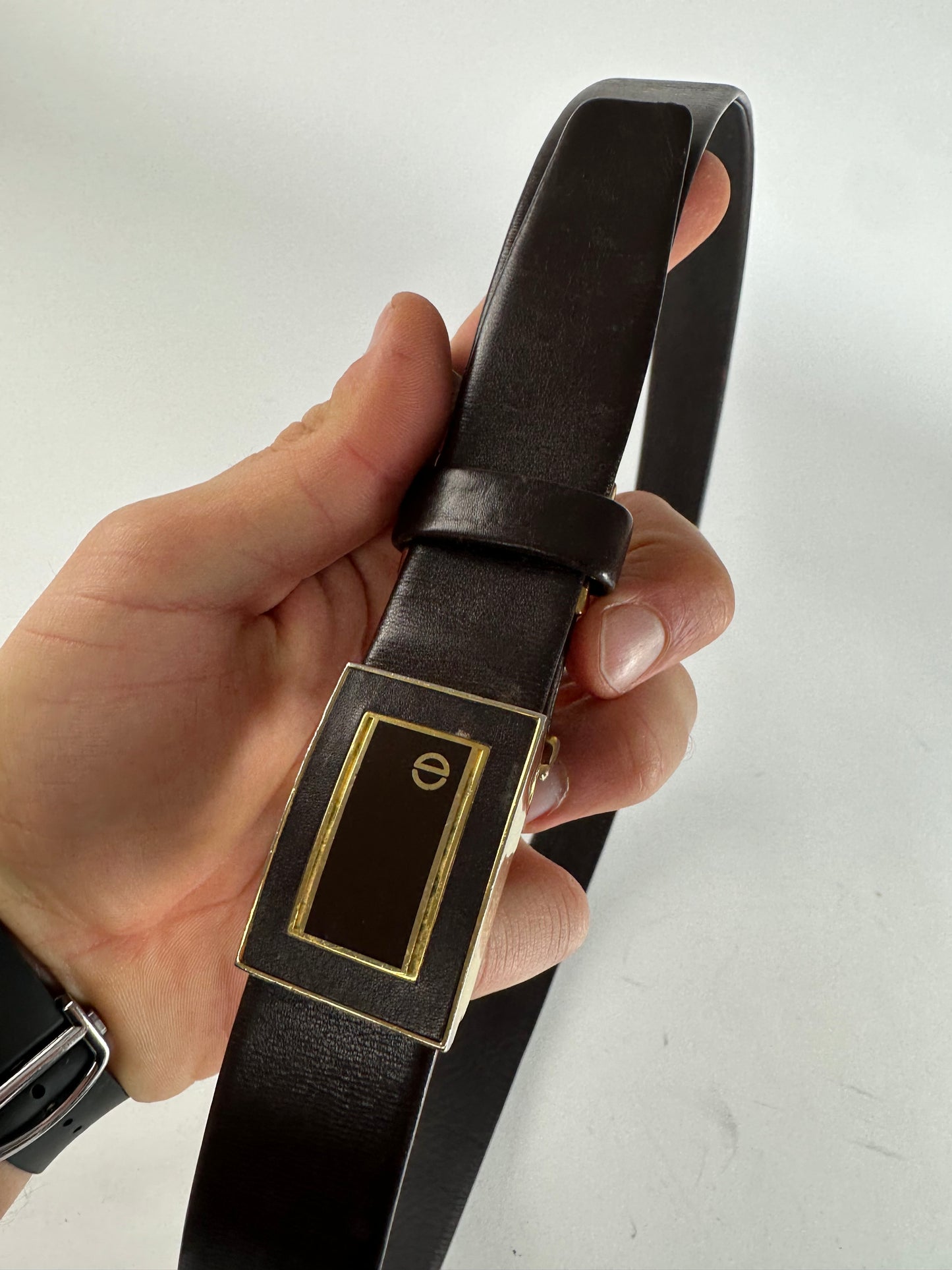 Vintage Dior Leather Belt Brown