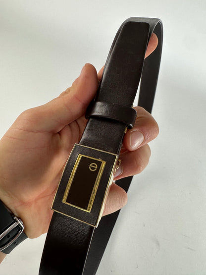 Vintage Dior Leather Belt Brown