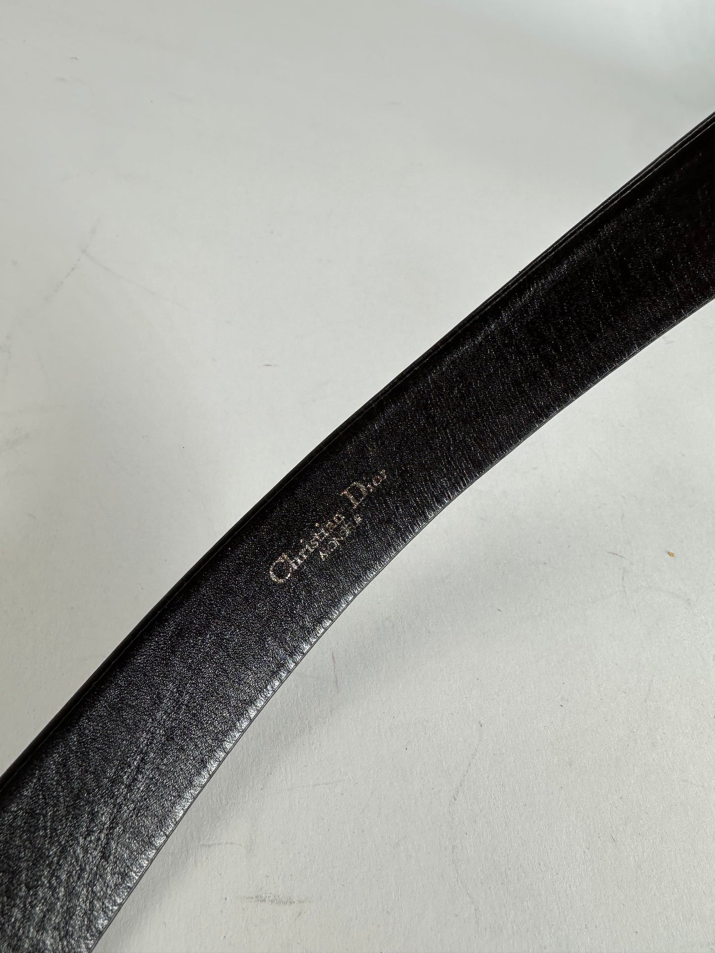 Vintage Dior Leather Belt Brown