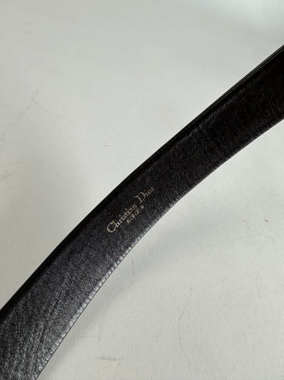 Vintage Dior Leather Belt Brown