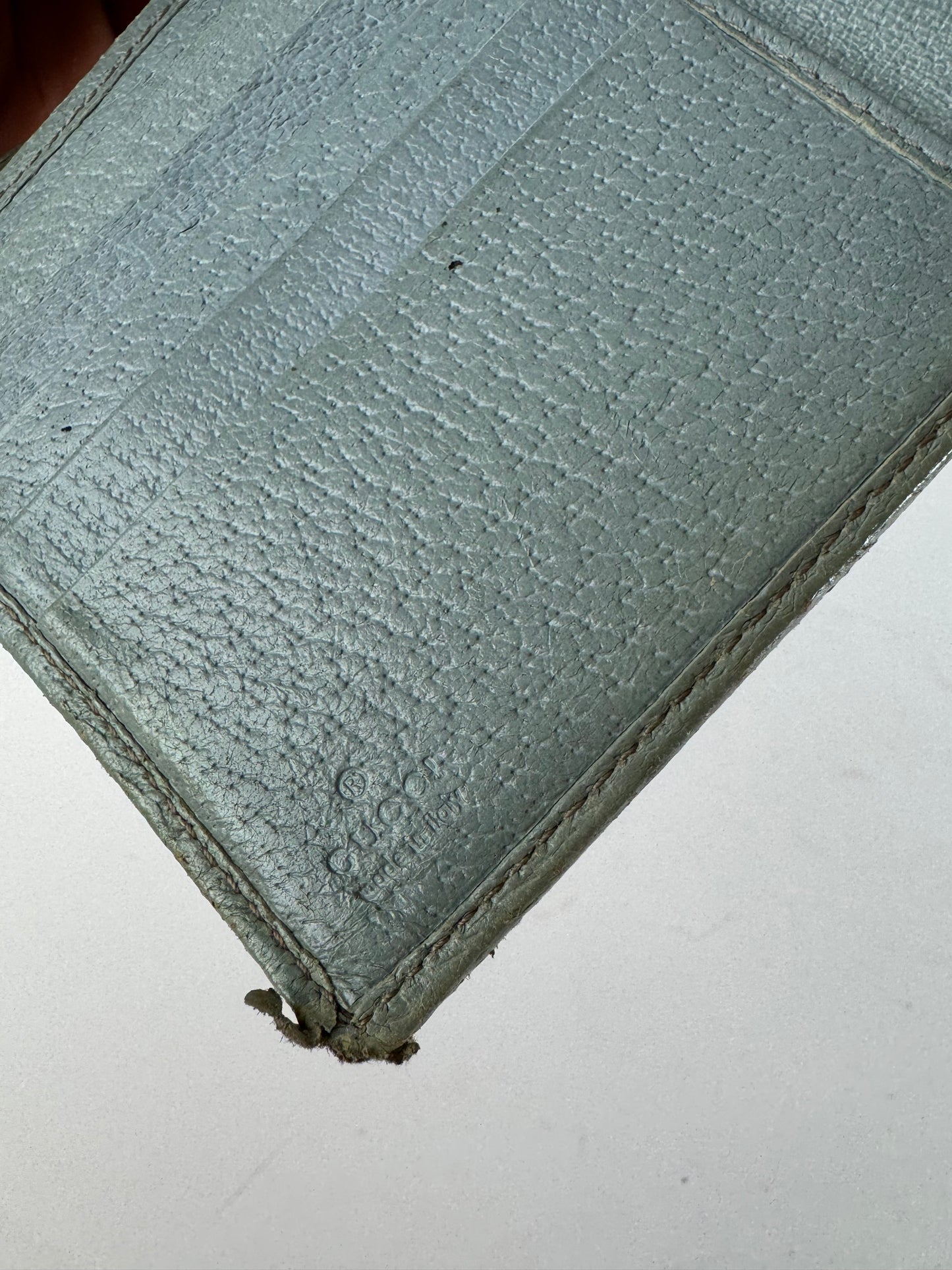 Vintage Gucci monogram wallet brown turquoise