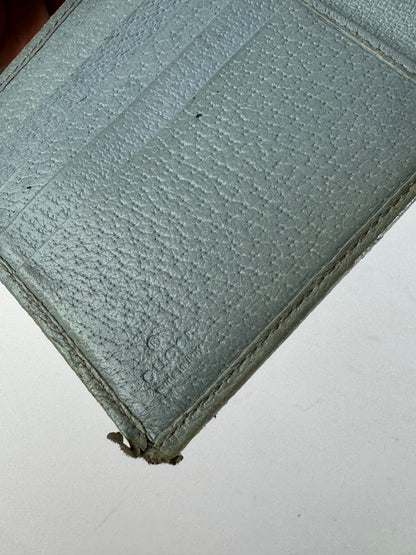 Vintage Gucci monogram wallet brown turquoise