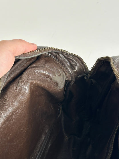 Vintage Fendi Roma Monogram mini Boston bag brown