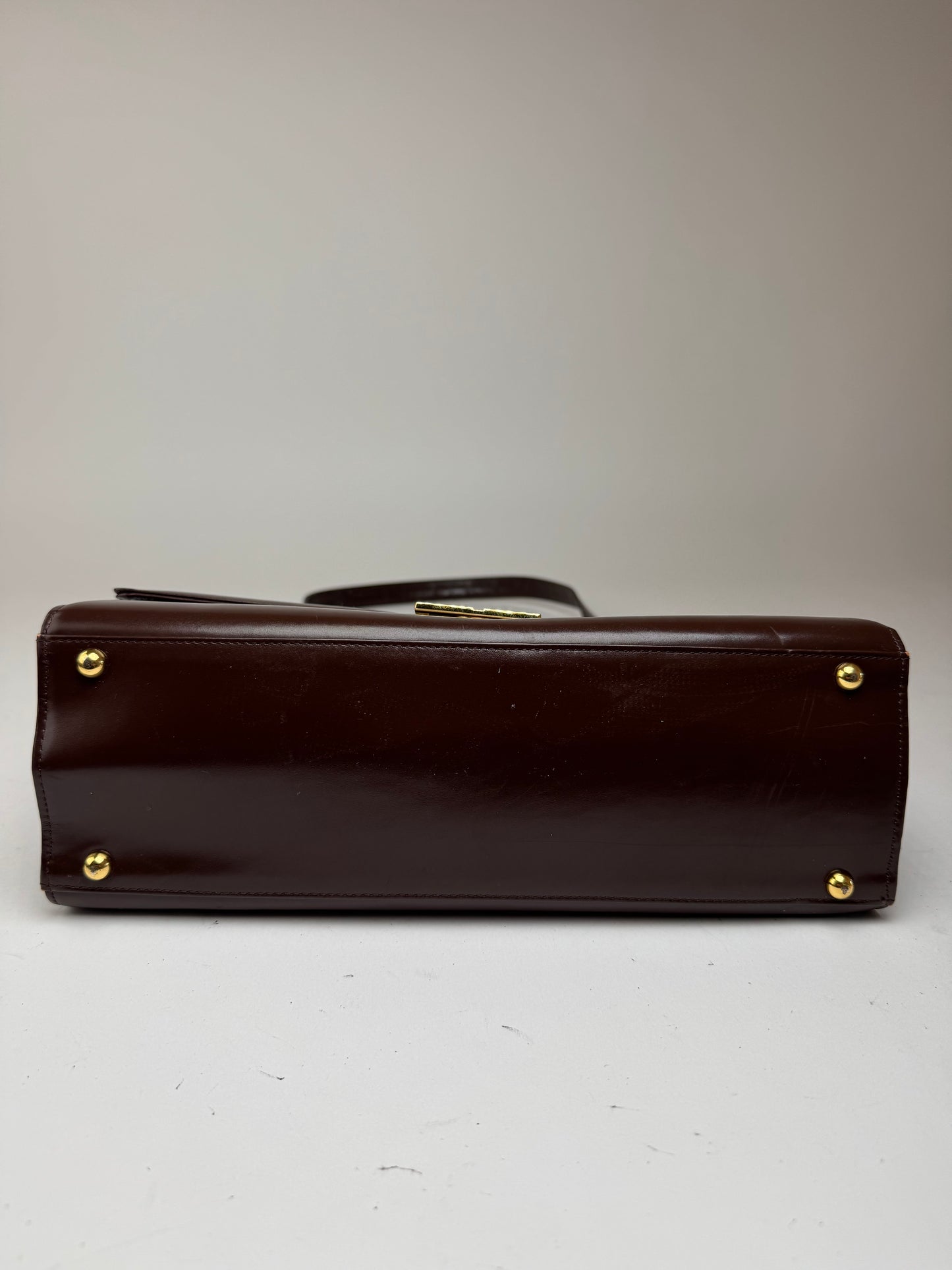 Sac vintage Givenchy 4G en cuir verni marron