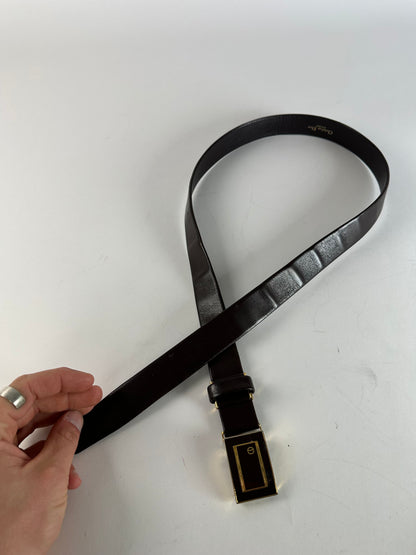 Vintage Dior Leather Belt Brown