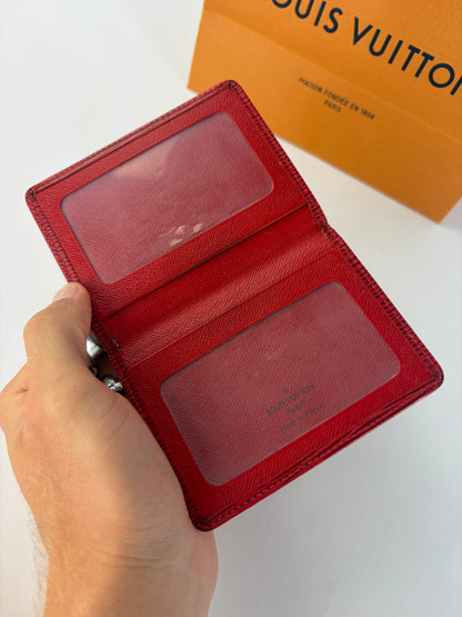 Vintage Louis Vuitton Epi Leather Card Holder 2002 Red