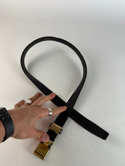 Vintage Dior Leather Belt Brown