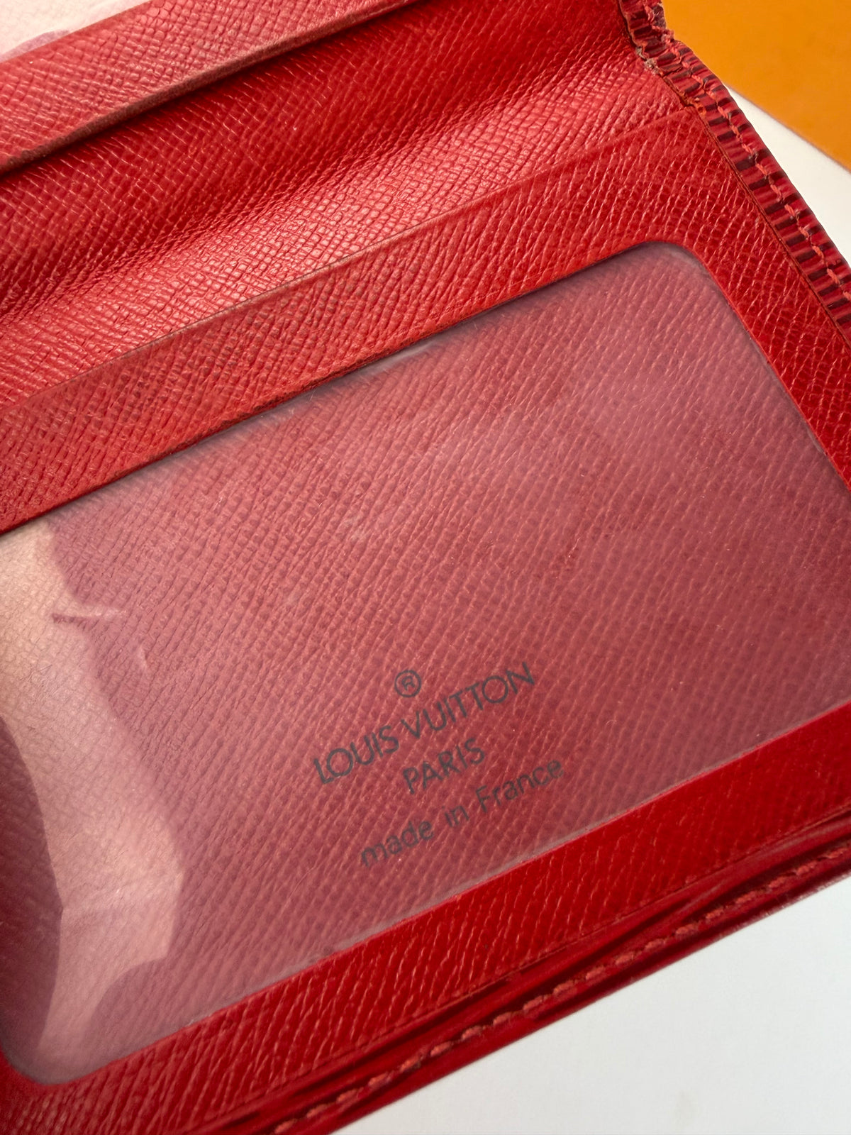 Vintage Louis Vuitton Epi Leather Card Holder 2002 Red