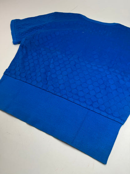 Vintage Dior Short Sleeve Sweater Blue M