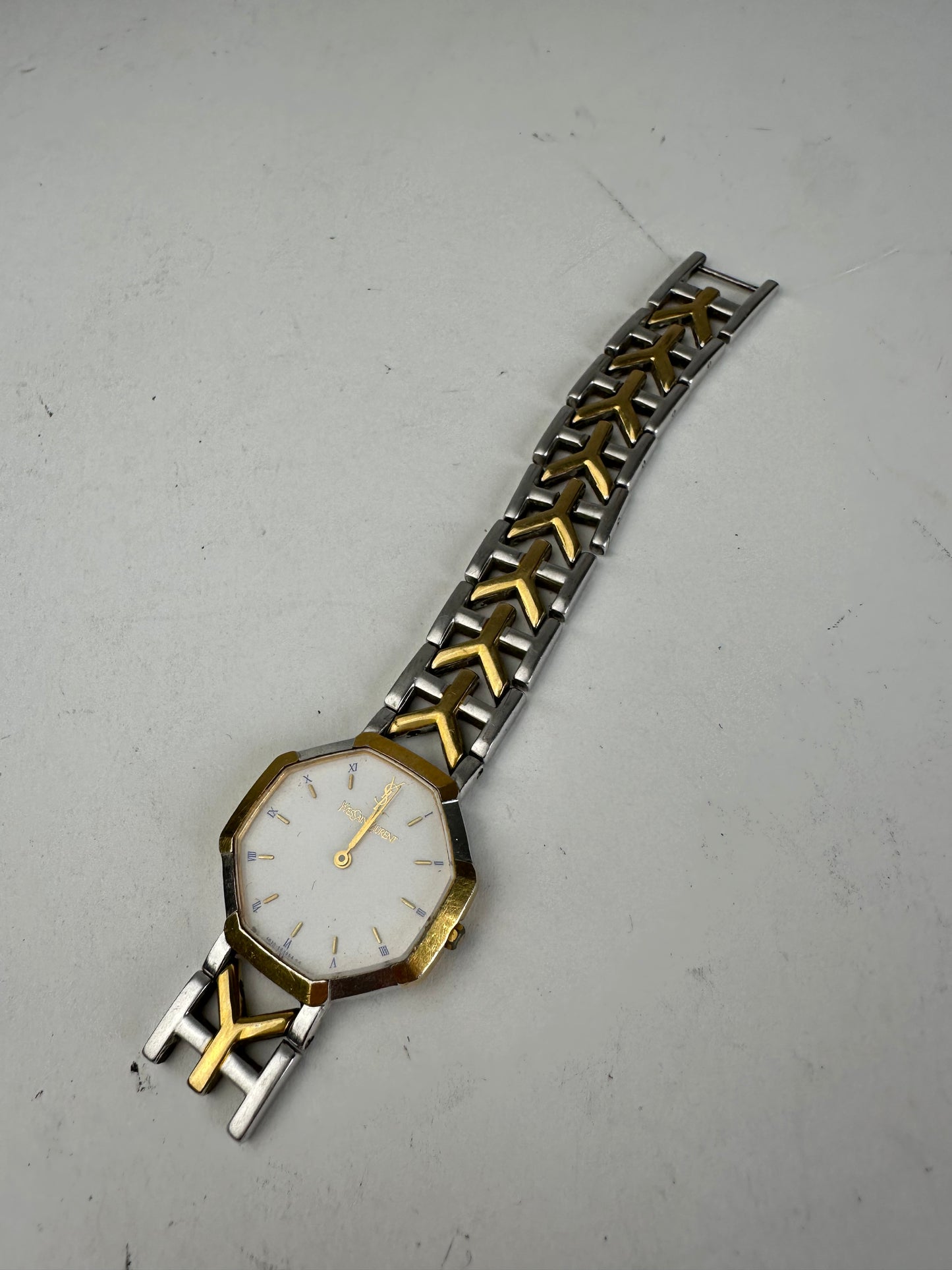 Vintage Yves Saint Laurent Stainless Watch Silver
