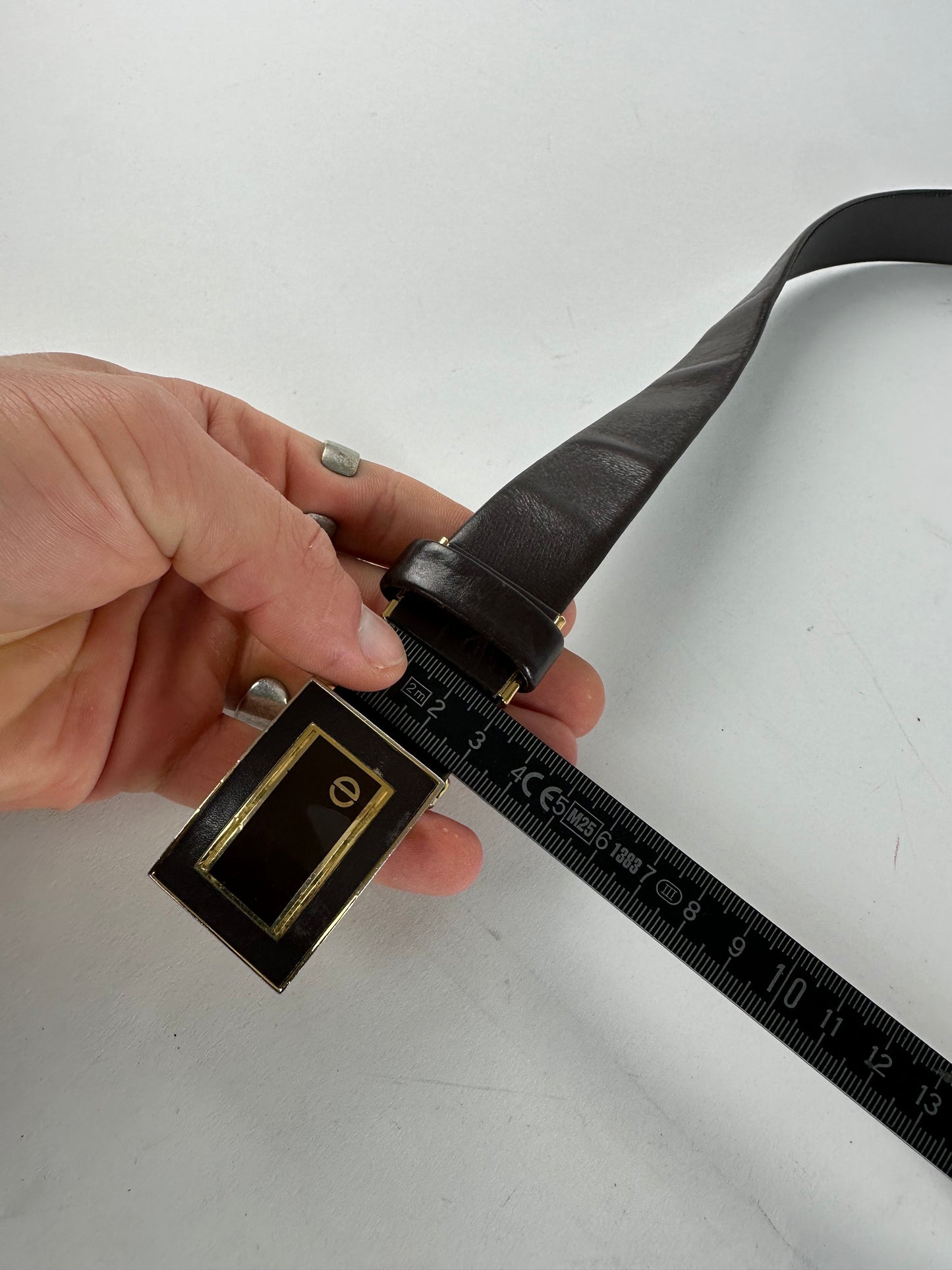 Vintage Dior Leather Belt Brown