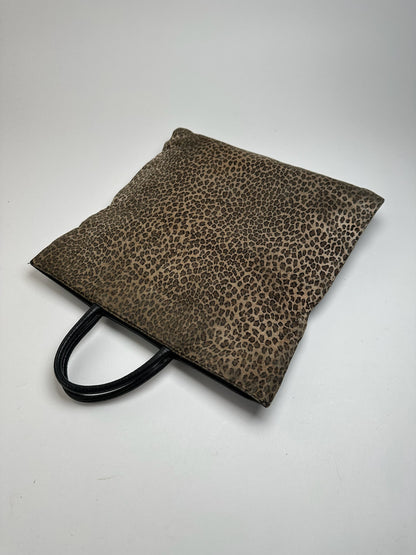 Sac vintage Loewe Madrid Leopard noir marron