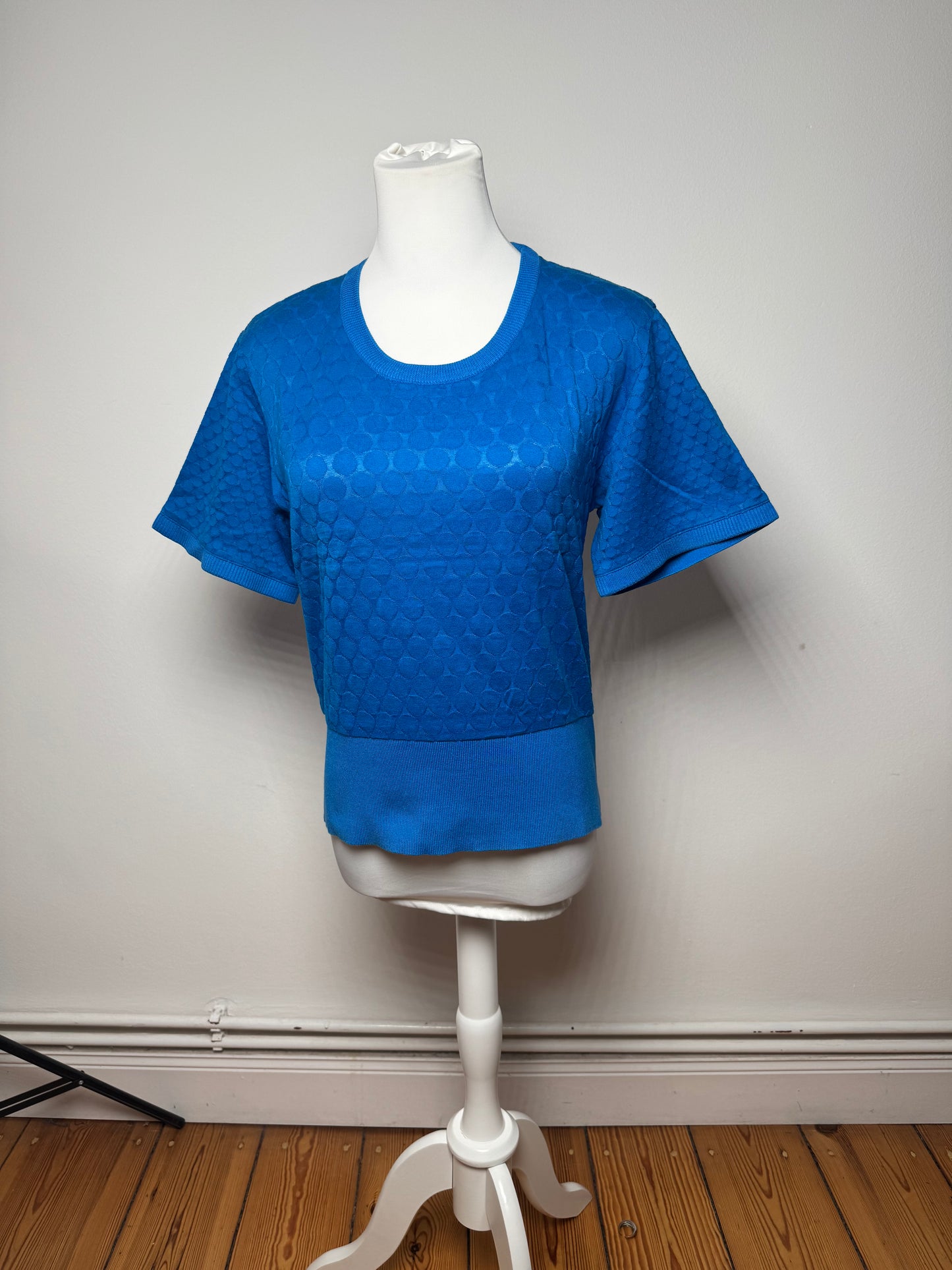 Vintage Dior Short Sleeve Sweater Blue M